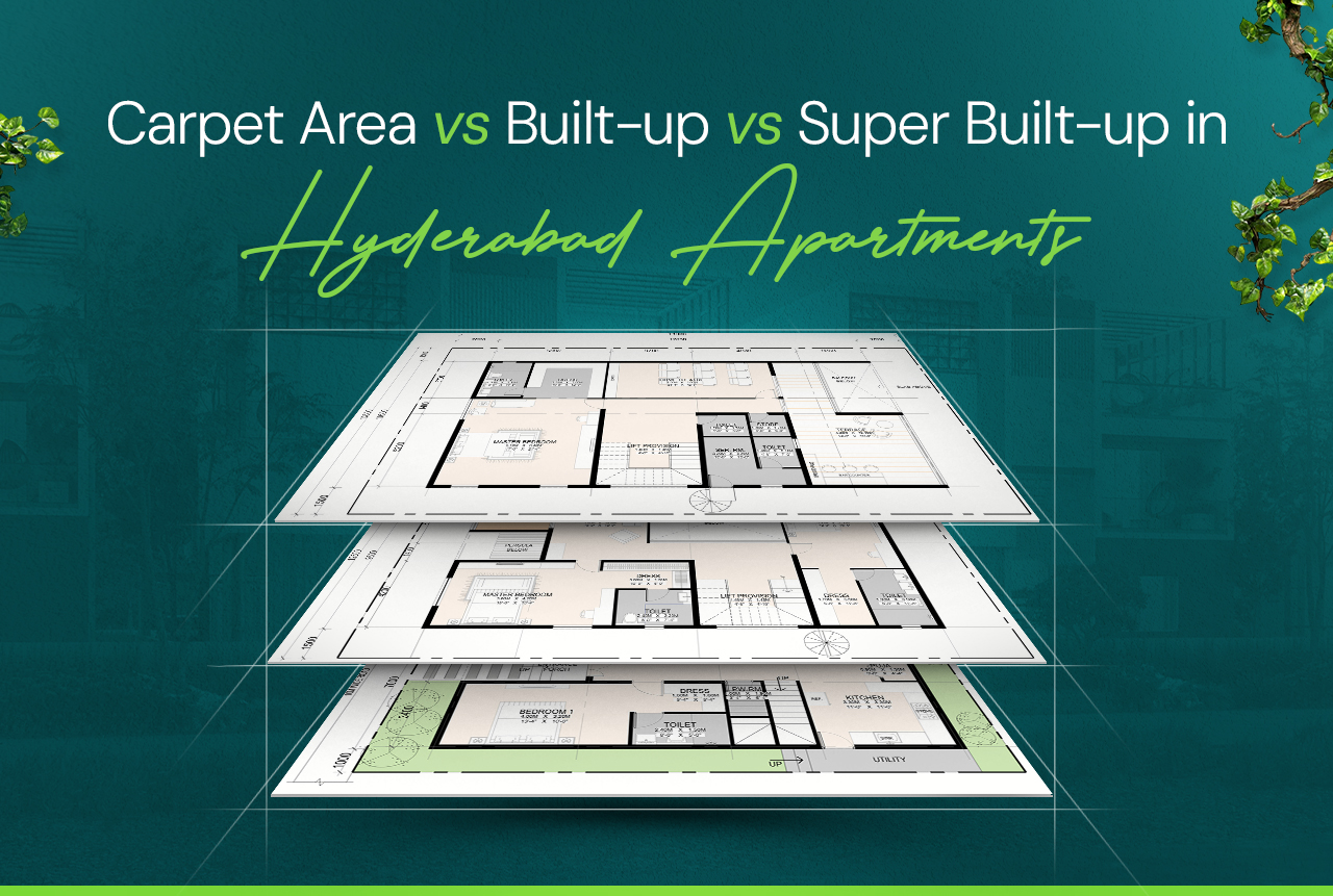 Carpet Area vs Built-up vs Super Built-up in Hyderabad Apartments